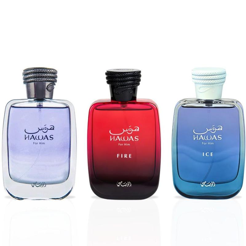 Perfume RASASI Hawas - 100ml (Hawas Ice e Hawas Fire) - Perfume